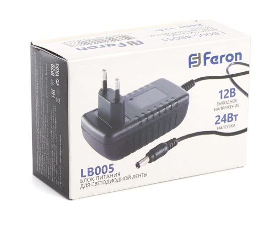 Электронный трансформатор для светодиодной ленты FERON 24W 12V (драйвер), LB005, 48051 – изображение 4