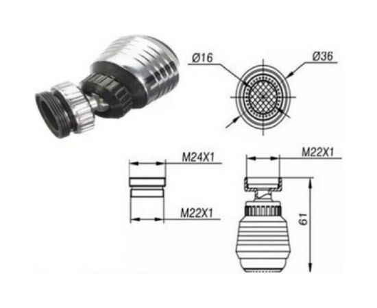 Аэратор на кран GRIALE телескопический DK568 – изображение 4
