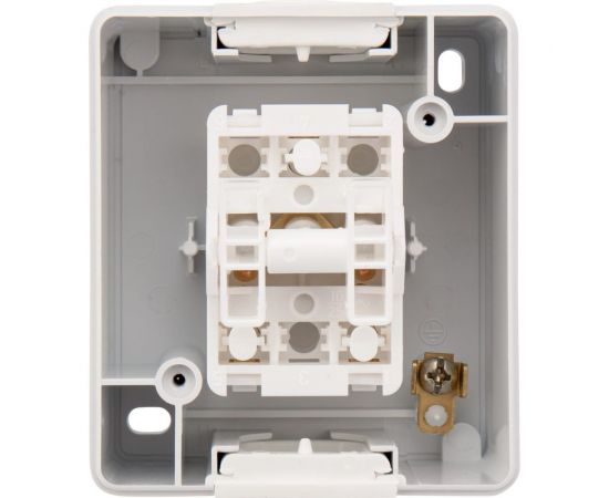Двухклавишный накладной выключатель KRANZ IP54 белый KR-78-0832 – изображение 5