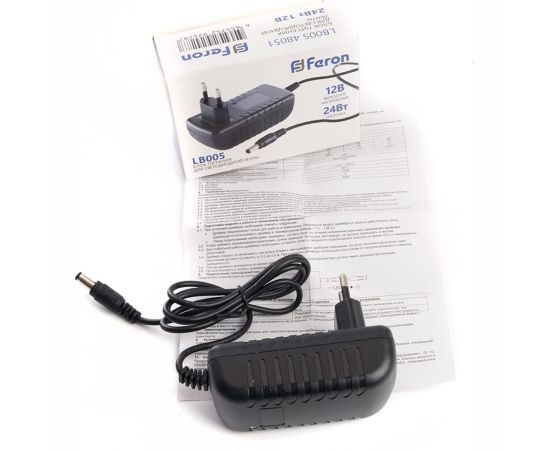 Электронный трансформатор для светодиодной ленты FERON 24W 12V (драйвер), LB005, 48051 – изображение 5