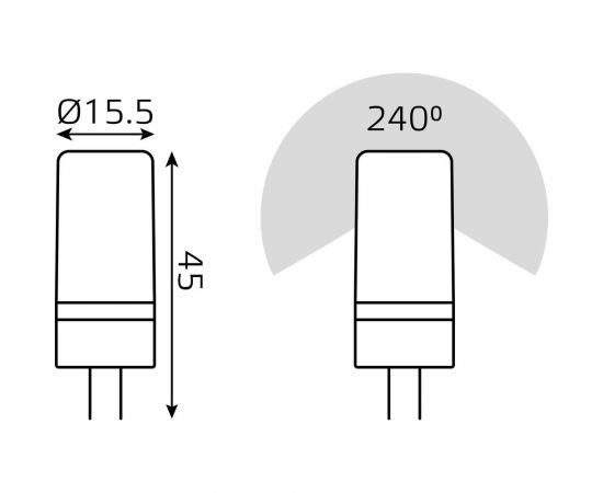 Лампа Gauss elementary g4 12v 5w 400lm 4100k силикон led 1/20/200 18725 – изображение 5