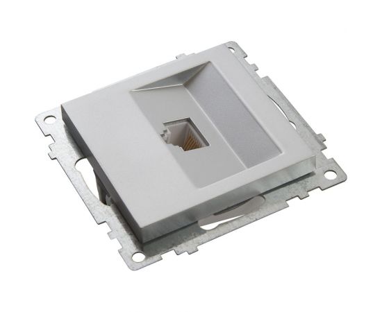 1-местная компьютерная розетка STEKKER RJ-45 (механизм), GLS00-7107-03, серия Катрин, серебро 39585 – изображение 5