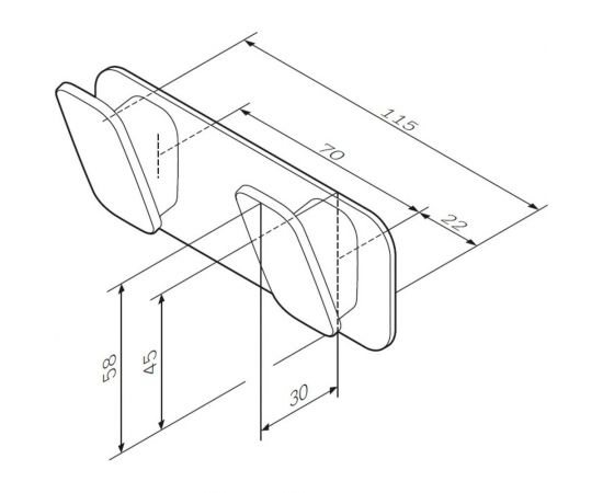 Двойной крючок для полотенец, хром AM.PM A50A35600 – изображение 6