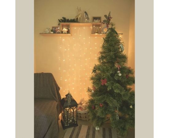 Электрогирлянда B&H «Световой занавес», 2 м х 1 м, 200 прозрачных микроламп BHR0313-WW – изображение 6