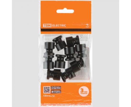 Изолятор TDM пластиковый, черный, 10 штук SQ2804-0004 – изображение 6