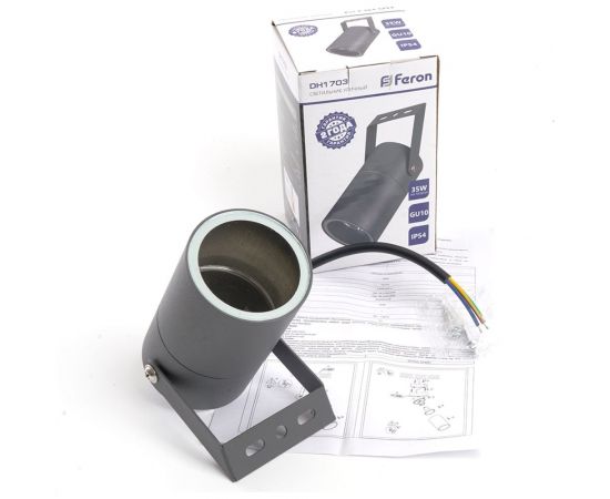 Садово-парковый светильник FERON DH1703, GU10, 230V, серый 48320 – изображение 6