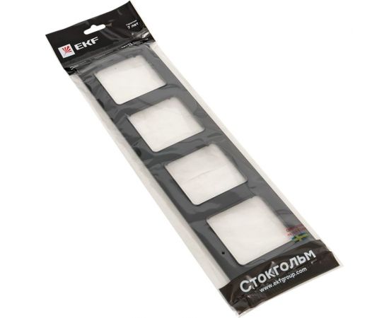 4-местная рамка EKF Стокгольм черная EAM-G-303-30 – изображение 6