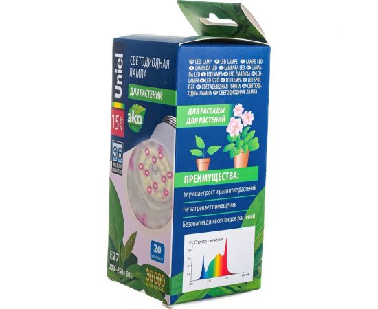 Светодиодная лампа Uniel 15W, SPFB, E27, CL PLP30WH LED-A60 UL-00007405 – изображение 6