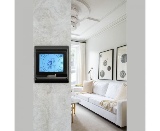 Терморегулятор для тёплого пола ТеплоСофт сенсорный E91.716 черный 91716/черный – изображение 7