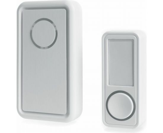 Дверной беспроводной звонок FERON E-379 звонок IP44 18 мелодий, 2х1,5V/АА, база, белый 41435 