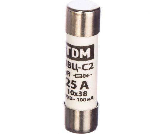 Плавкая вставка TDM ПВЦ-С2 10х38 aR быстродействующая 25А SQ0729-0046 