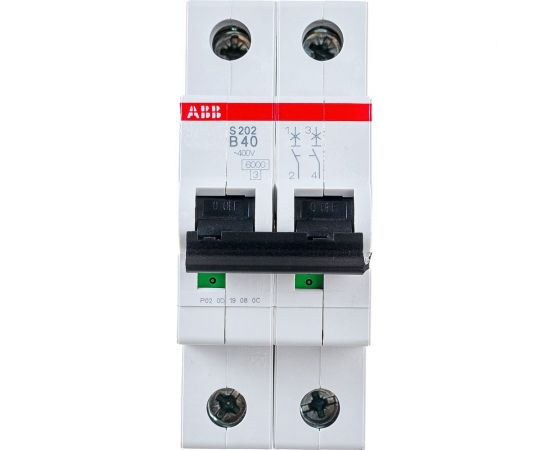 2-полюсный автоматический выключатель ABB S202 B40 2CDS252001R0405 