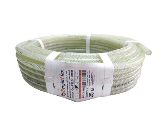 Шланг ПВХ маслобензостойкий/прозрачный (6х10.5мм; 10 атм.; 25 м) Berginflex PVC-OA-06B 