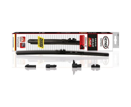 Щетка стеклоочистителя задняя REAR FLAT HYBRID 10""/25 см, 4 адаптера Heyner 001020 