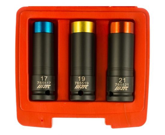 Набор головок ударных для литых дисков 17-19-21 мм, длина 85 мм, 3 шт. JTC 7655 