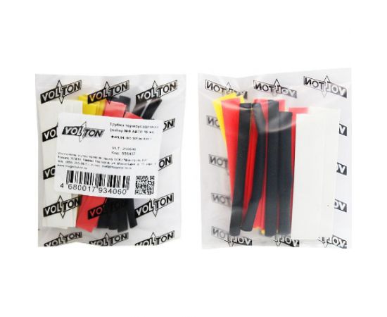 Термоусадочная трубка VOLTON набор №8 16шт.Ф 6/3, 8/4, 10/5, 12/6 по 4шт. VLT250048 