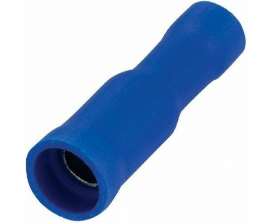 Штекерный изолированный разъем REXANT, гнездо 4 мм, 1.5-2.5 кв.мм, синий, 100шт 08-0221 