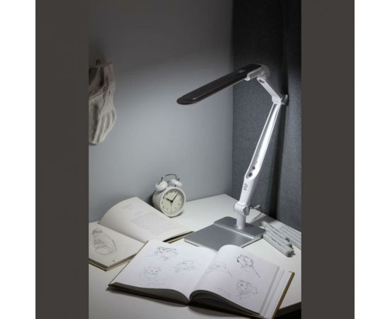 Настольный светодиодный светильник ЭРА NLED-497-12W-S на струбцине и с основанием, серебро Б0052772 – изображение 19