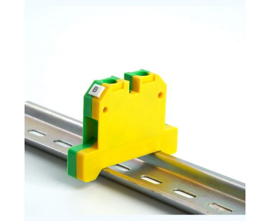 Наборный изолированный винтовой зажим STEKKER ЗНИ - 2,5 (JXB2.5), желтый-зеленый 39933 – изображение 2