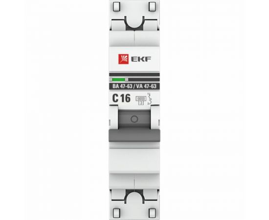 Автоматический выключатель EKF ВА 47-63, 1P, 16А, 6кА, PROxima SQ mcb4763-6-1-16C-pro – изображение 2