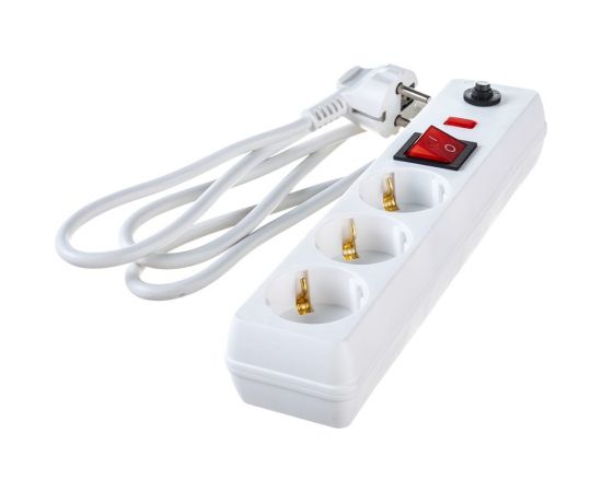 Сетевой фильтр IEK СФ-03К-выкл. 3 места, 2Р+PЕ, 1,5метра, 3х1мм2 WFP10-16-03-01-N – изображение 2