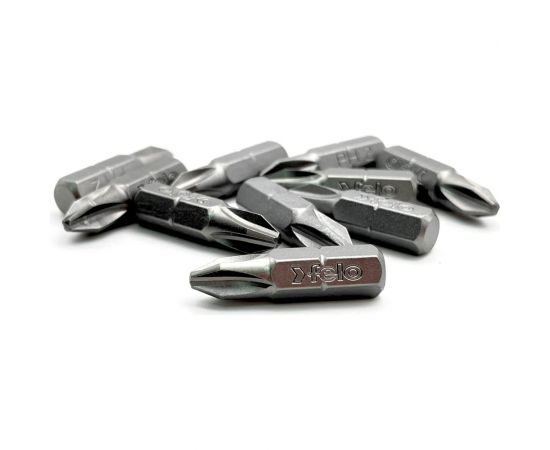 Бита крестовая серия Industrial 10 шт, PH2, 25 мм, в пластиковом боксе Felo 02202016 – изображение 2