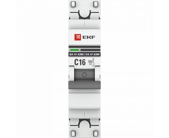Автоматический выключатель EKF 1P 16А C 6кА ВА 47-63M с эл-маг. расцепителем PROxima mcb4763m-6-1-16C-pro – изображение 3