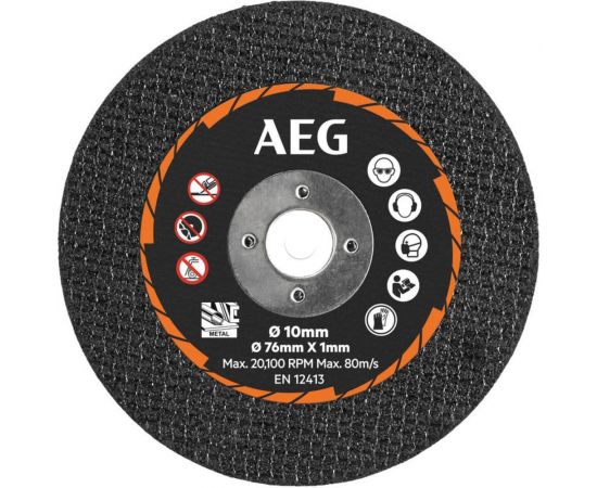 Набор дисков AAKMMMC05 (5 шт, 76х10х1 мм) для отрезной машины BMMS18SBL-0 AEG 4932478588 – изображение 3