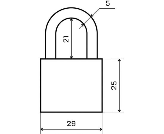 Навесной замок Стандарт HD-301 (5 мм; европакет) 13884 – изображение 3