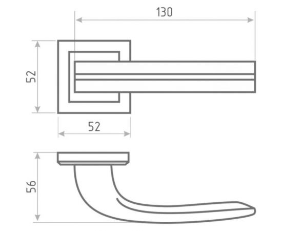 Дверная ручка НОРА-М 106К AL золото 15968 – изображение 3