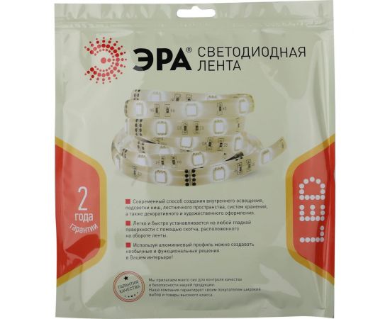 Светодиодная лента ЭРА LS2835-4,8-60-24-65-3000К-5m Б0043110 – изображение 4