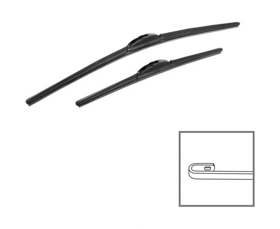 Комплект щёток стеклоочистителя HYBRID 2 шт 60 см и 40 см + адаптер B1 2 шт Heyner 020010 – изображение 4