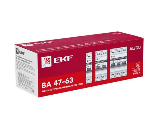 Автоматический выключатель EKF ВА 47-63, 1P, 16А, 6кА, PROxima SQ mcb4763-6-1-16C-pro – изображение 4