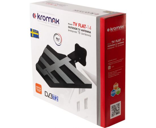 Комнатная и наружная активная антенна Kromax TV FLAT-14 gray-black 78966 – изображение 10