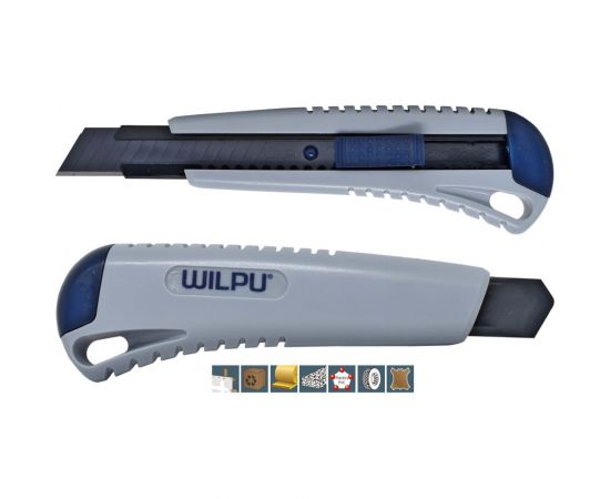 Строительный нож WILPU WCM001 EXPERT автоблокировка, 2 запасных лезвия, 18 мм 5090000001 