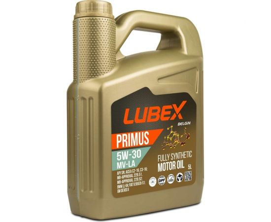 Синтетическое моторное масло Lubex PRIMUS MV-LA 5W-30 SN C2/C3 5л L034-1319-0405 