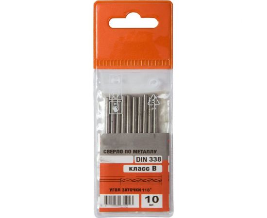 Сверло по металлу SAND (10 шт; 0.8х30х10 мм; среднее; DIN338) Novocraft B338008G 