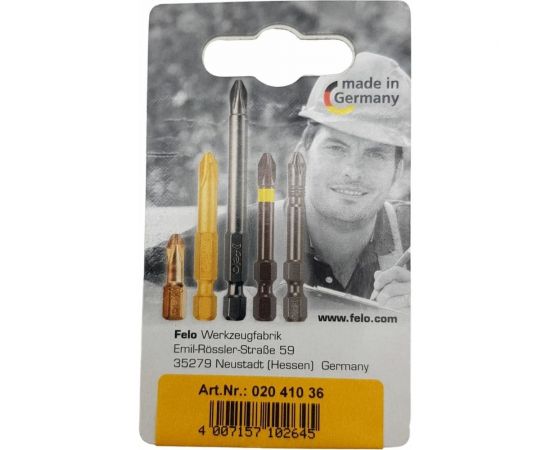 Бита плоская шлицевая 4.0x0.8x25 мм, серия Industrial, 2 шт в блистере Felo 02041036 – изображение 2