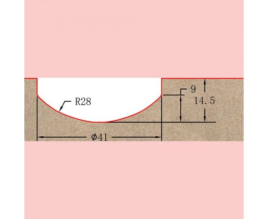 Фреза профильная для фасадов (41x14.5x59.5 мм; S=12 мм) Greencut BX11196 – изображение 2