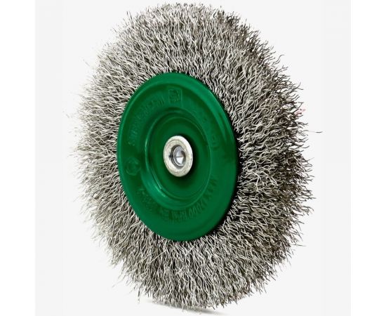 Щетка концевая для дрели 100х9 мм, хв-к 6 мм, проволока гофрированная нерж. сталь 0.3 мм SIT 0978 – изображение 3
