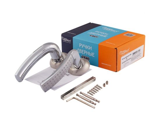 Дверная ручка НОРА-М 96А AL мат. хром/хром 15977 – изображение 8