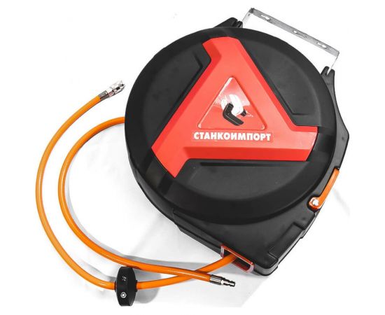 Шланг на самоскручивающейся катушке 10/15 мм, 15 метров СТАНКОИМПОРТ HR01015HPVC 