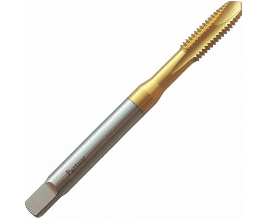 Метчик Partner M6х1.0 HSSE, DIN371, прямая канавка со спиральной подточкой, Н6, TiN 316060 