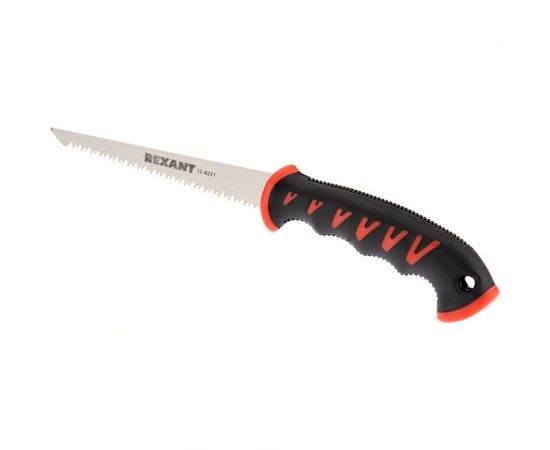 Ножовка по гипсокартону REXANT 180 мм, прорезиненная рукоятка 12-8221 