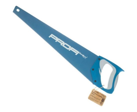 Пила по дереву РемоКолор PROFI, синее тефлоновое покрытие, 11-12 TPI, 450 мм, 42-3-845 