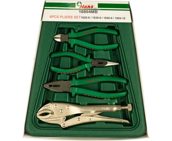 Набор губцевого инструмента, 4 предмета Hans 16804MB 