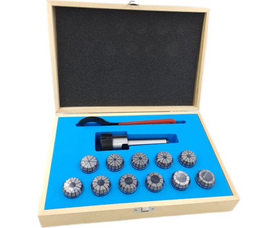 Патрон цанговый КМ3 с набором цанг ЕR 32 11 шт, 4-20 мм TORNERI 041901 