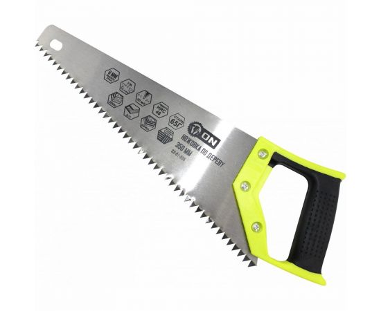 Ножовка по дереву ON 2-х сторонняя заточка, зуб 8 мм, 350 мм 03-01-835 