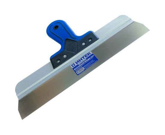 Фасадный шпатель ИНТЕК ПРОФИ 350 мм, из нержавеющей стали, с двухкомпонентной ручкой 20718 