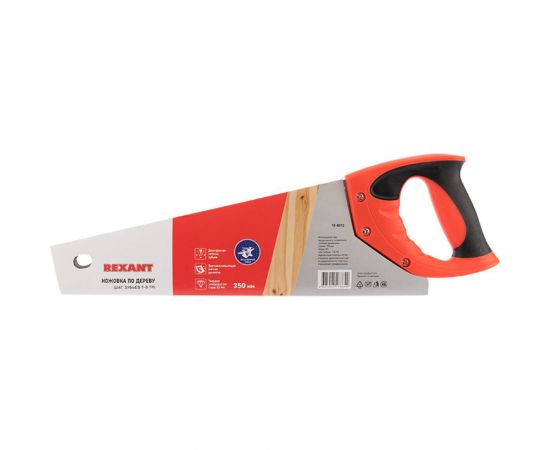 Ножовка по дереву REXANT Зубец 350 мм, 7-8 TPI, каленый зуб 2D 12-8212 – изображение 2